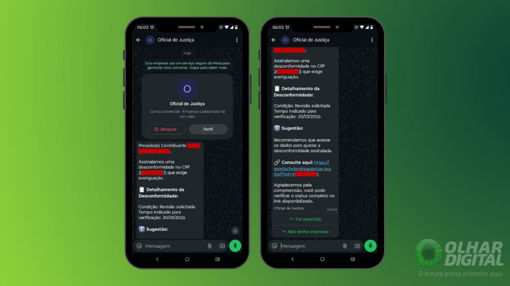STJ alerta para golpe do oficial de justiça no WhatsApp; veja como funciona