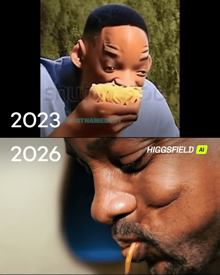 Will Smith comendo espaguete? Comparação mostra avanço da IA em poucos anos